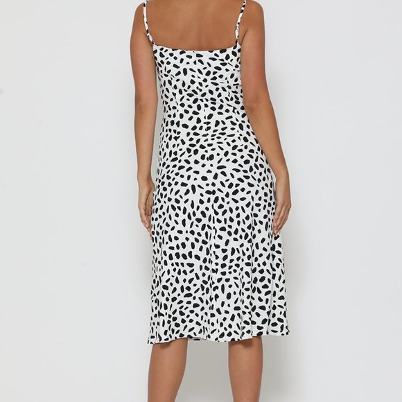 Monochrome Animal Print Midi Strappy Dress - Picture 9 of 11
